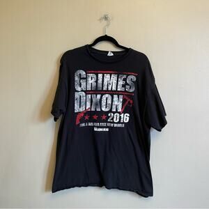 The Walking Dead L AMC 2015 Grimes Dixon black short sleeve t-shirt